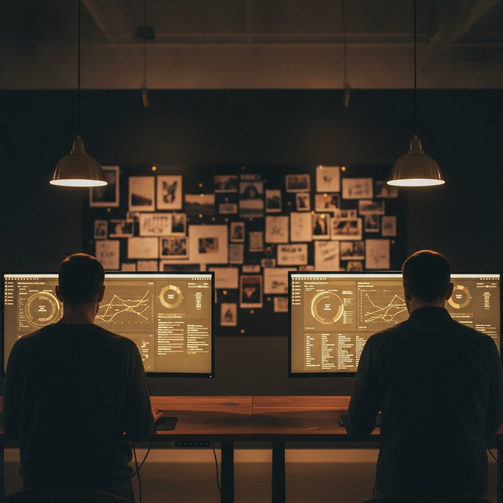 Orvalis studio — the team working across analytics screens